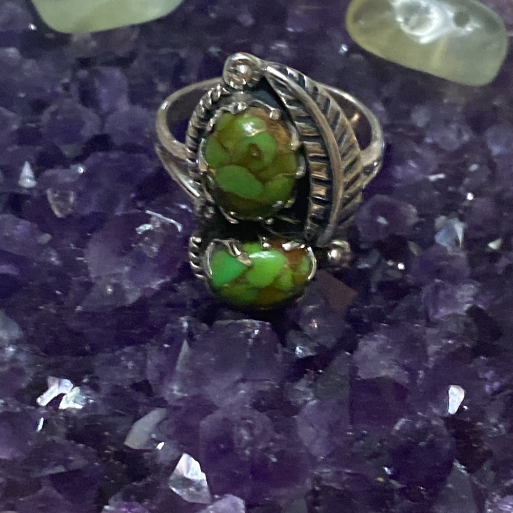🎉SALE🎉Native American Arizona Copper Green Turquoise ring